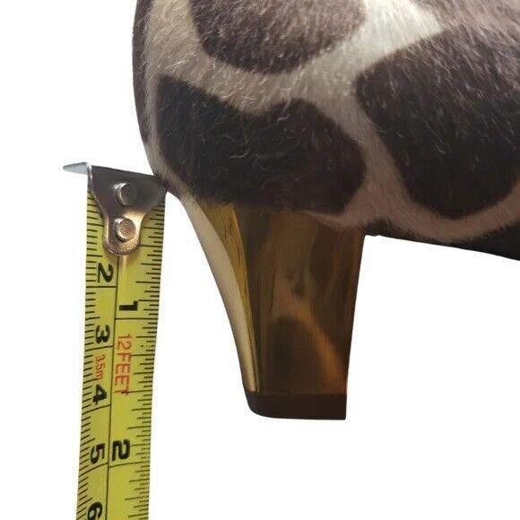 Prada Vintage Calf Hair Giraffe Print Buckle Kitten Heels~$585 - Picture 12 of 13